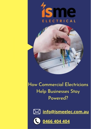 How Commercial Electricians Help Businesses Stay Powered
