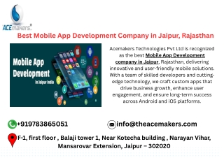 Best Mobile App Development Company in Jaipur, Rajasthan