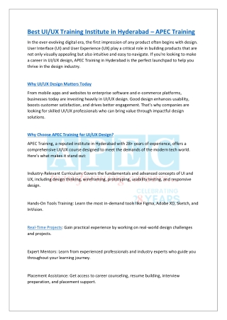 Best UI UX Training Institute in Hyderabad