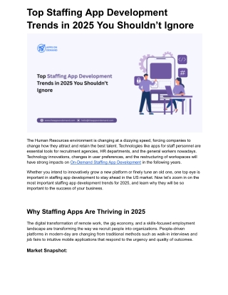 Top Staffing App Development Trends in 2025 You Shouldn’t Ignore