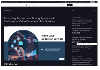 Enhancing Autonomous Driving Systems with Professional Video Data Collection Services