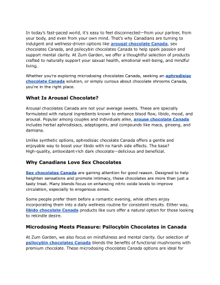 Try Sex Chocolates Canada for a Natural Boost in the Bedroom