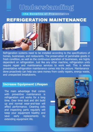 Understanding the Benefits of Preventative Refrigeration Maintenance
