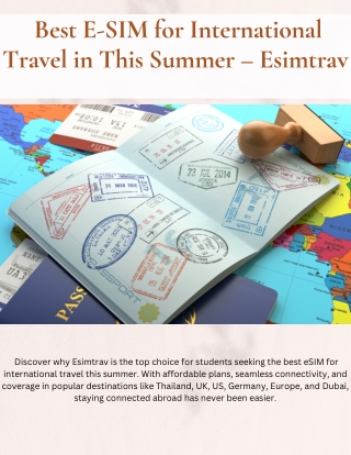 Best E-SIM for International Travel in This Summer – Esimtrav