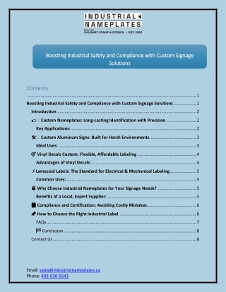 Boosting Industrial Safety and Compliance with Custom Signage Solutions