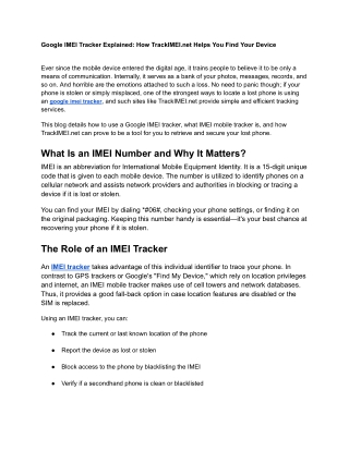 Google IMEI Tracker Explained_ How TrackIMEI