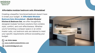 Affordable modular bedroom sets Ahmedabad