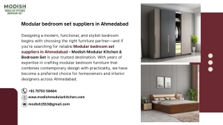 Modular bedroom set suppliers in Ahmedabad