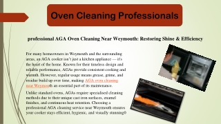 professional AGA Oven Cleaning Near Weymouth: Restoring Shine & Efficiency