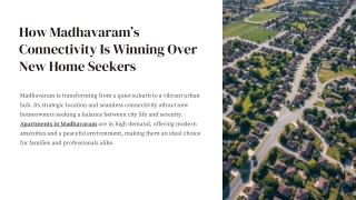 How Madhavaram’s Connectivity Is Winning Over New Home Seekers