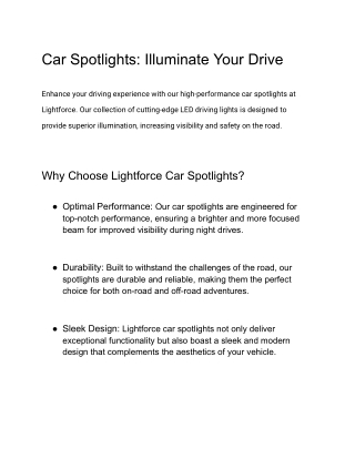 Car Spotlights