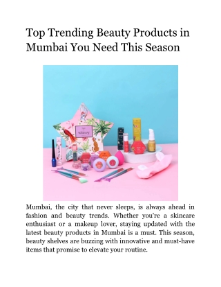 Must-Have Beauty Products in Mumbai This Season
