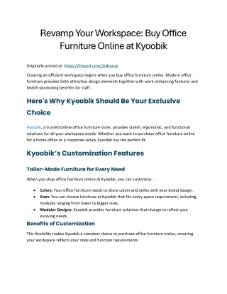 Buy Office Furniture Online