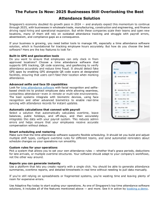 The Future Is Now 2025 Businesses Still Overlooking the Best Attendance Solution