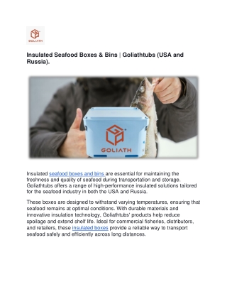 Insulated Seafood Boxes