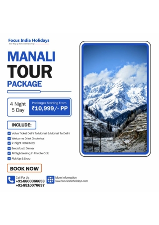 4 Nights 5 Days Manali Getaway from Delhi – Scenic & Serene