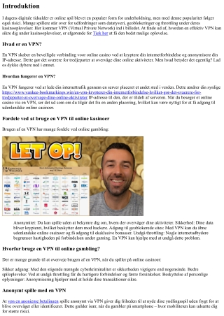 Find Ud Af Hvordan En Effektiv Vpn Kan Sikre Dig Under Kasinooplevelser