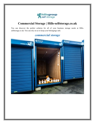 Commercial Storage Hills-selfstorage.co.uk