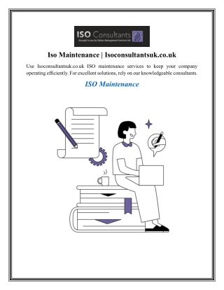 Iso Maintenance  Isoconsultantsuk.co.uk