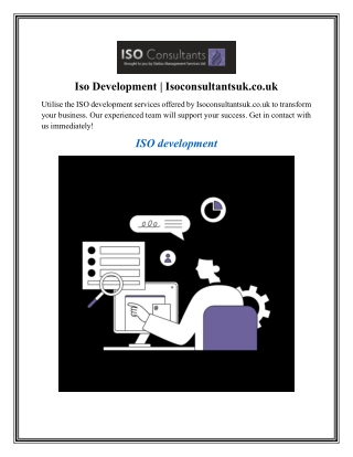 Iso Development  Isoconsultantsuk.co.uk