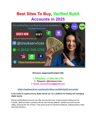 Best Sites To Buy, Verified Bybit Accounts in 2025