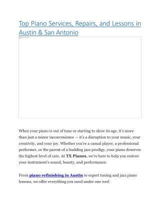 Top Piano Services