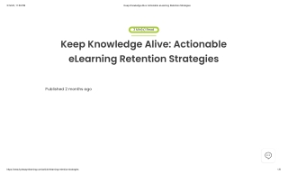 Make Learning Stick: Proven Retention Tactics