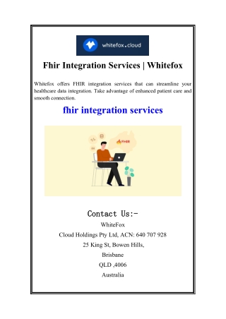 Fhir Integration Services  Whitefox
