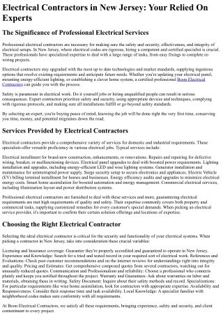 Boon Electrical Contractors