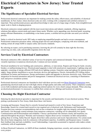 Boon Electrical Contractors