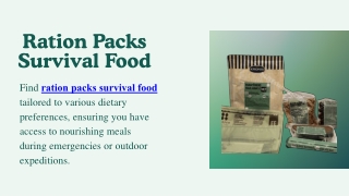Ration Packs Survival Food