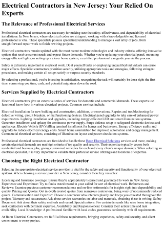 Boon Electrical Contractors