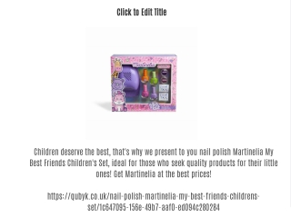 nail polish Martinelia My Best Friends Children's Set - Qubyk UK