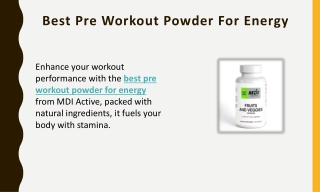 Best Pre Workout Powder For Energy