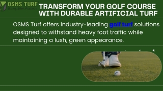Transform Your Golf Course with Durable Artificial Turf