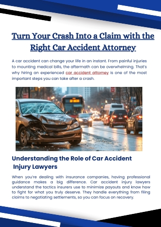 Turn Your Crash Into a Claim with the Right Car Accident Attorney