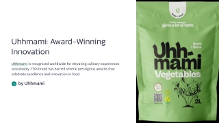 Uhhmami: Preisgekrönte Innovation