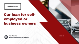 Low Doc Broker – Low Doc Car Loans