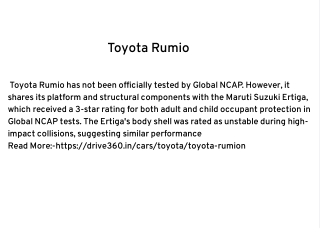 Toyota Rumio