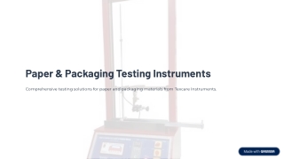 Paper & Packaging Testing Instruments