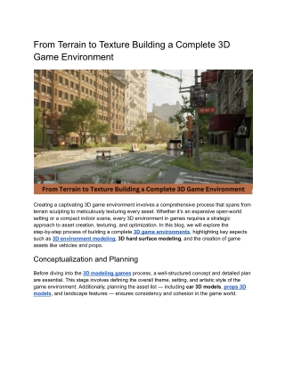 From Terrain to Texture Building a Complete 3D Game Environment
