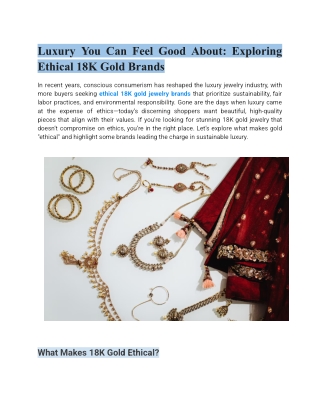Luxury You Can Feel Good About_ Exploring Ethical 18K Gold Brands