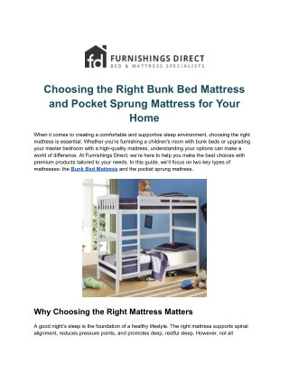 Experience Luxury Sleep with Pocket Sprung Mattresses