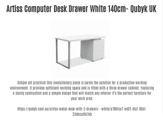 Artiss Computer Desk Drawer White 140cm - Qubyk UK
