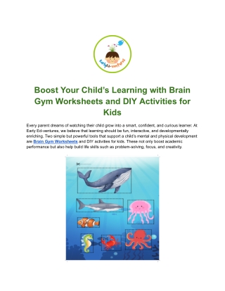 Engaging Brain Gym Activities for Kids at Early Ed-ventures