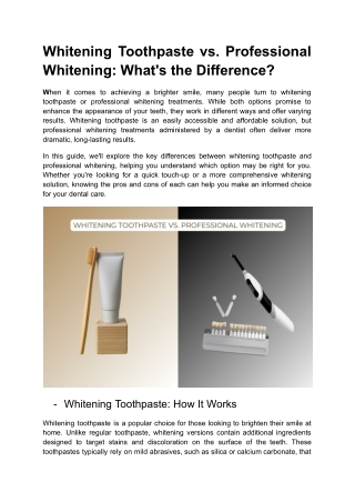 Whitening Toothpaste vs. Professional Whitening_ What's the Difference