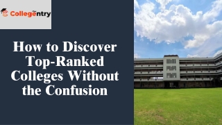 How to discover top ranked colleges