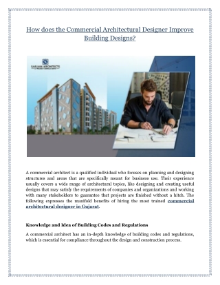 How does the Commercial Architectural Designer Improve Building Designs?