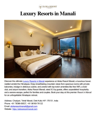 Top Hotels in Kullu Manali (1)