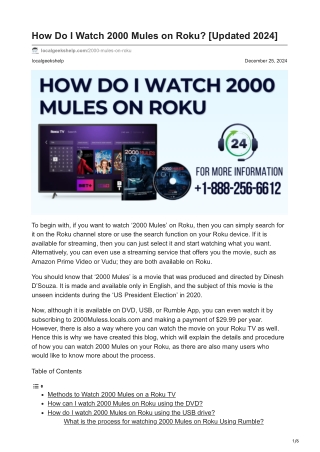 localgeekshelp.com-How Do I Watch 2000 Mules on Roku Updated 2024